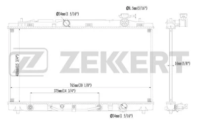 MK-1130 ZEKKERT Радиатор, охлаждение двигателя