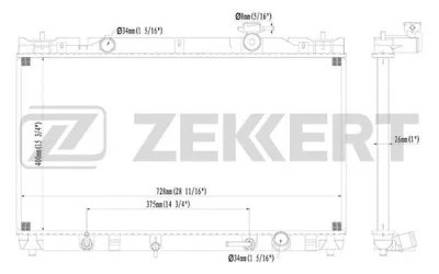 MK-1164 ZEKKERT Радиатор, охлаждение двигателя