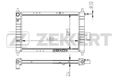 MK-1181 ZEKKERT Радиатор, охлаждение двигателя