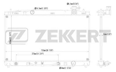 MK-1203 ZEKKERT Радиатор, охлаждение двигателя
