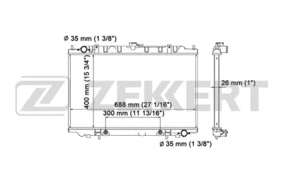 MK-1241 ZEKKERT Радиатор, охлаждение двигателя