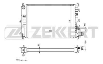 MK-1265 ZEKKERT Радиатор, охлаждение двигателя