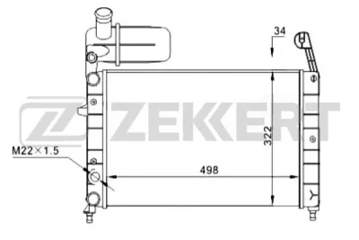 MK-1287 ZEKKERT Радиатор, охлаждение двигателя