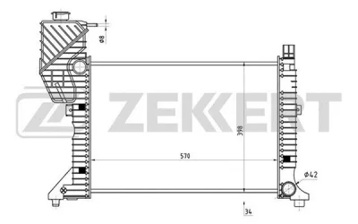 MK-1339 ZEKKERT Радиатор, охлаждение двигателя