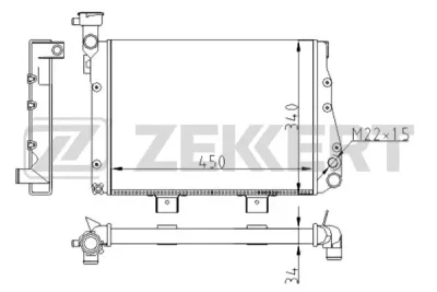 MK-1502 ZEKKERT Радиатор, охлаждение двигателя