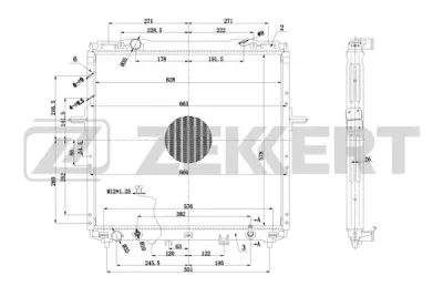 MK-1536 ZEKKERT Радиатор, охлаждение двигателя