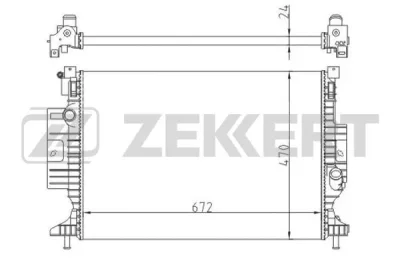 MK-1594 ZEKKERT Радиатор, охлаждение двигателя