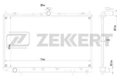 MK-1597 ZEKKERT Радиатор, охлаждение двигателя