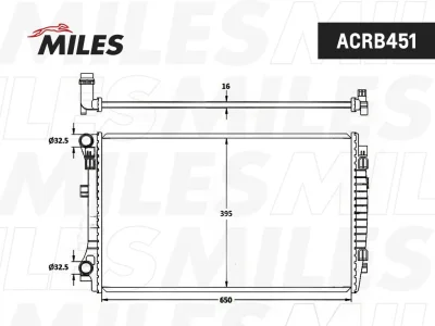 ACRB451 MILES Радиатор, охлаждение двигателя