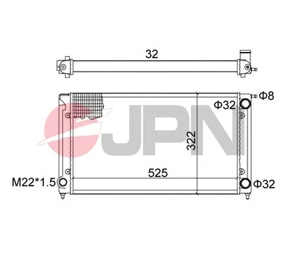 60C9053-JPN JPN Радиатор, охлаждение двигателя