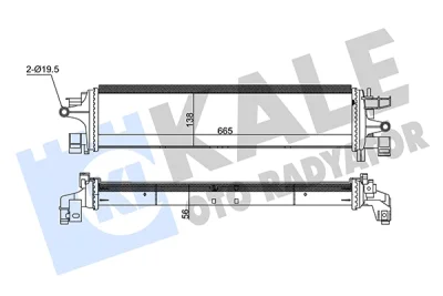 350805 KALE OTO RADYATÖR Низкотемпературный охладитель, интеркулер