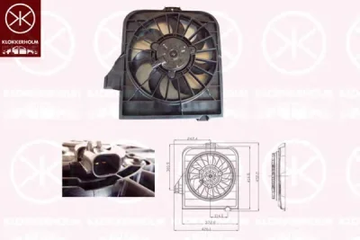 09132601 KLOKKERHOLM Вентилятор охлаждения радиатора