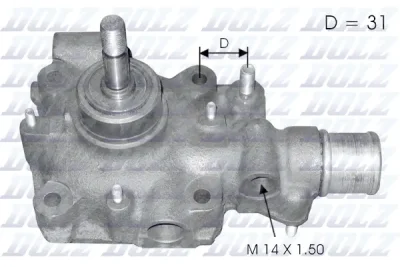 B114 DOLZ Водяной насос, охлаждение двигателя