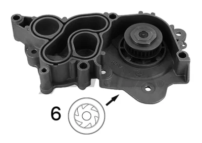 Водяной насос, охлаждение двигателя AIRTEX 1995