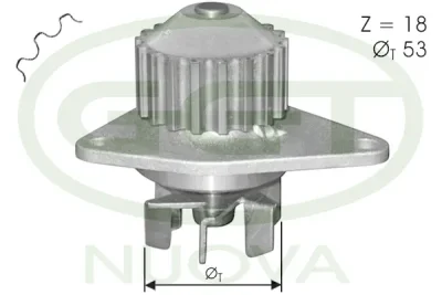 PA10017 GGT Водяной насос, охлаждение двигателя