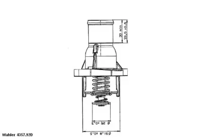 4357.92D WAHLER Термостат, охлаждающая жидкость