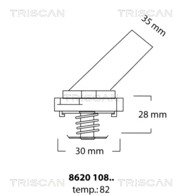 Термостат, охлаждающая жидкость TRISCAN 8620 10882