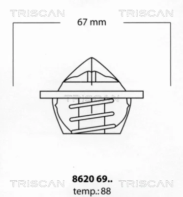 8620 6988 TRISCAN Термостат, охлаждающая жидкость