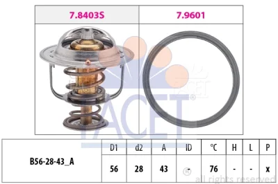 Термостат, охлаждающая жидкость FACET 7.8403