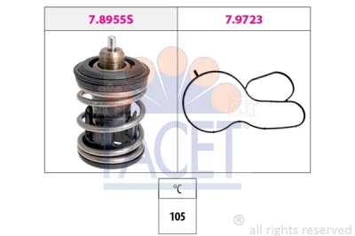 Термостат, охлаждающая жидкость FACET 7.8955