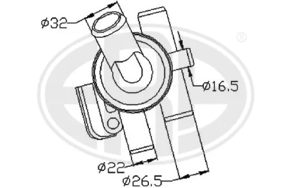 350265 ERA Термостат, охлаждающая жидкость