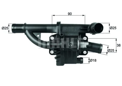 TH 40 83 KNECHT/MAHLE Термостат, охлаждающая жидкость