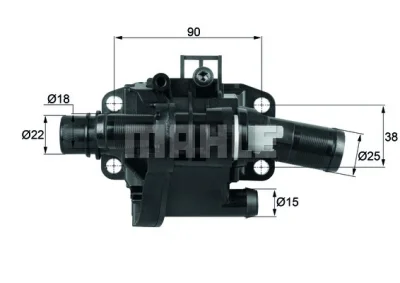 TH 41 83 KNECHT/MAHLE Термостат, охлаждающая жидкость