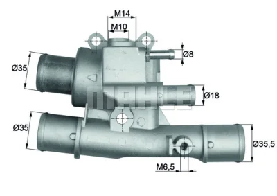 TI 124 88 KNECHT/MAHLE Термостат, охлаждающая жидкость