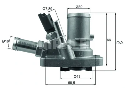 TI 258 80 KNECHT/MAHLE Термостат, охлаждающая жидкость