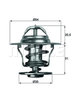 TX 13 80D KNECHT/MAHLE Термостат, охлаждающая жидкость