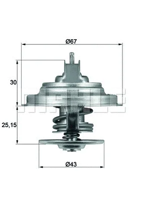 TX 31 92D KNECHT/MAHLE Термостат, охлаждающая жидкость