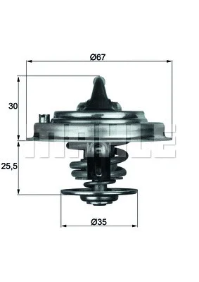 TX 34 87D KNECHT/MAHLE Термостат, охлаждающая жидкость