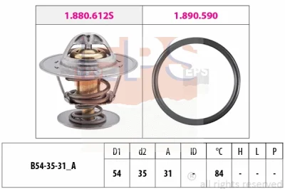 1.880.612 EPS Термостат, охлаждающая жидкость