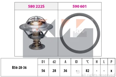 580 728 KW Термостат, охлаждающая жидкость