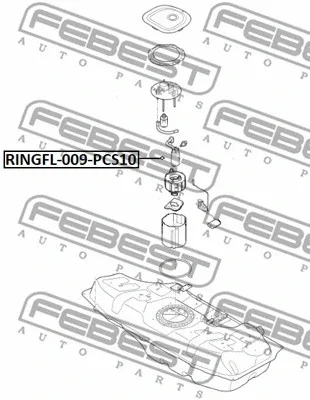 Прокладка, датчик уровня топлива FEBEST RINGFL-009-PCS10