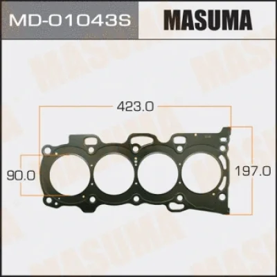 Прокладка, головка цилиндра MASUMA MD-01043S