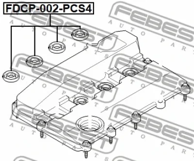 FDCP-002-PCS4 FEBEST Прокладка, корпус форсунки