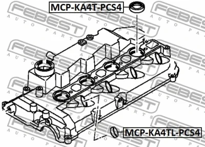 Уплотнительное кольцо, шахта форсунки FEBEST MCP-KA4TL-PCS4