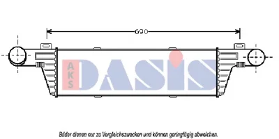 127100T AKS DASIS Интеркулер (радиатор интеркулера)