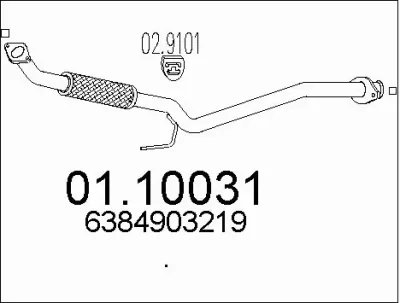 01.10031 MTS Труба выхлопного газа