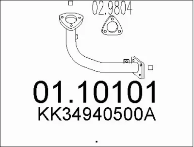 01.10101 MTS Труба выхлопного газа