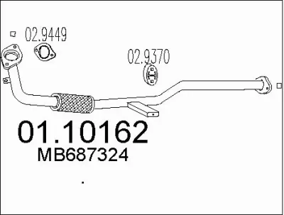 01.10162 MTS Труба выхлопного газа
