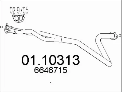 01.10313 MTS Труба выхлопного газа