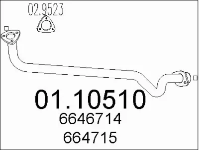 01.10510 MTS Труба выхлопного газа