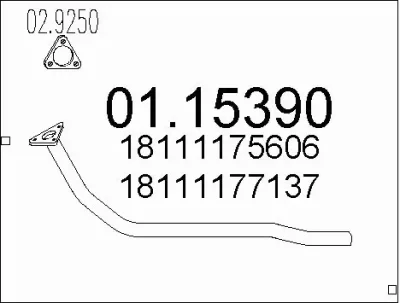 01.15390 MTS Труба выхлопного газа