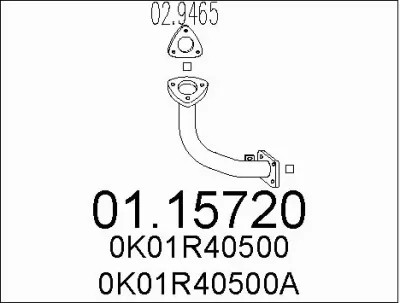 01.15720 MTS Труба выхлопного газа