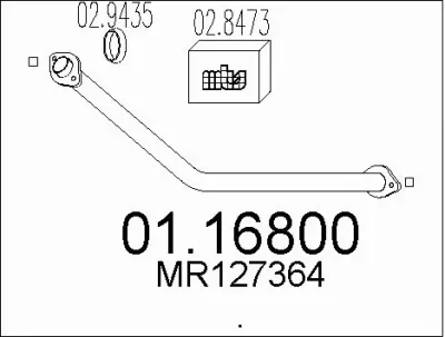 01.16800 MTS Труба выхлопного газа