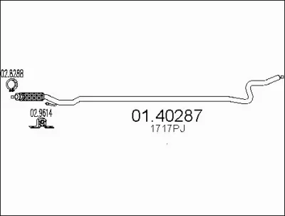 01.40287 MTS Труба выхлопного газа