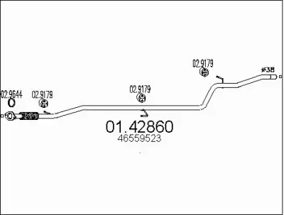 01.42860 MTS Труба выхлопного газа