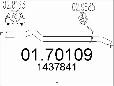 01.70109 MTS Труба выхлопного газа